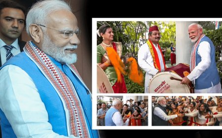 सिंगापुर में ढ़ोल बजाते नजर आए पीएम मोदी!