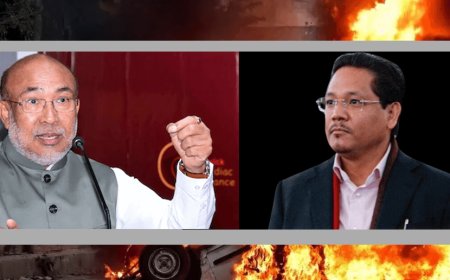 सीएम एन बीरेन सिंह की विफलता के कारण मणिपुर में कानून और व्यवस्था पूरी तरह से गड़बड़ा गई ! NPP  ने लिया समर्थन वापिस