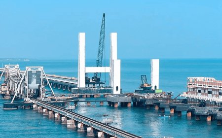 भारतीय रेलवे द्वारा पंबन ब्रिज पूरा होने के बाद कमिश्ननर रेलवे ने ब्रिज पर उठाए सवाल! जांच के आदेश