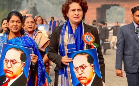 प्रियंका गांधी ने बीजेपी को दी चुनौती! हिम्मत है तो संसद में खड़े होकर प्रधानमंत्री मोदी बोले "जय भीम"