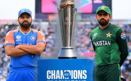 चैंपियंस ट्रॉफी 2025 में भारत और पाकिस्तान की टीमें भिड़ने के लिए तैयार!  चैंपियंस ट्रॉफी में मैच जीतने के मामले में भारत से आगे पाकिस्तान!