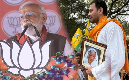 पीएम नरेंद्र मोदी के जंगलराज वाले बयान पर लालू यादव के बेटे की तीखी प्रतिक्रिया "अभी तो आपका राज है अभी कौन सा मंगलराज है "