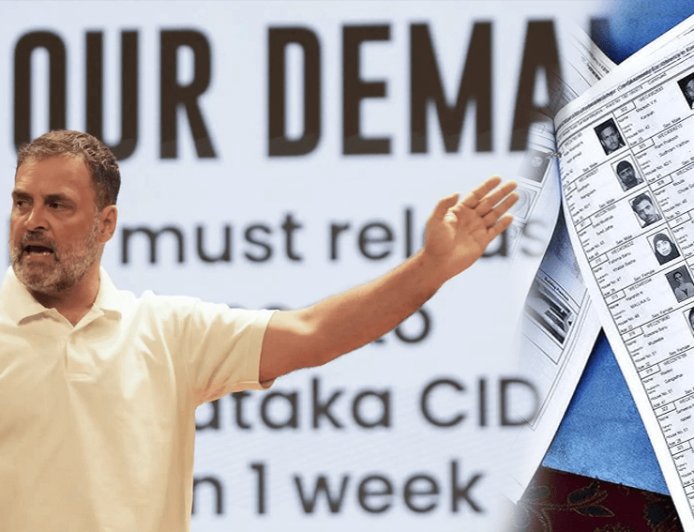 कर्नाटक में वोट चोरी के राहुल गांधी के आरोपों में सच्चाई 7 हजार के करीब वोटर्स के नामो को साइबर कैफे में से सिर्फ 4 लाख 80 हजार रूपए लेकर किया गया डिलीट