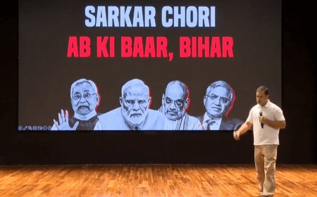 वोट चोरी से लेकर जमीनो को लूट कर अपने दोस्तो को बांटने वाली जोड़ी है मोदी और शाह की - राहुल गांधी