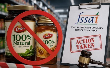 FSSAI का डाबर पर बड़ा एक्शन: '100% Natural' और '100% Pure' जैसे दावों वाले खाद्य उत्पादों की बिक्री पर रोक