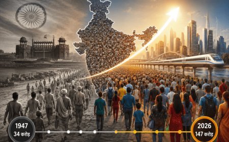 80 साल का सफर: आजादी के वक्त 34 करोड़ से 2026 में 147 करोड़ पार, चार गुने से ज्यादा हुई भारत की आबादी