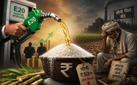 चीनी महंगी, किसान बेहाल: E20 की मिठास में किसका फायदा, किसका नुकसान?
