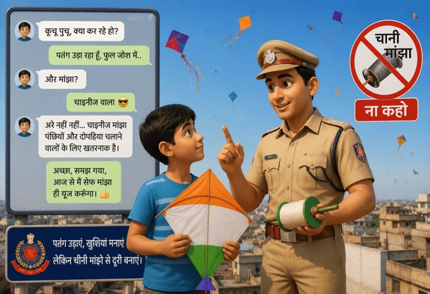 GEN Z STYLE - ‘कूचू पुचू’ के बहाने दिल्ली पुलिस का बड़ा संदेश, पतंग उड़ाओ लेकिन चीनी मांझे से रहो दूर!