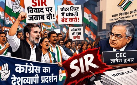 SIR विवाद पर सड़कों पर संग्राम! कांग्रेस का देशव्यापी प्रदर्शन, CEC ज्ञानेश कुमार के खिलाफ आर-पार की लड़ाई