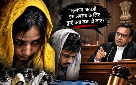 मेरठ के चर्चित नीला ड्रम केस -“मुस्कान, बताओ… इस अपराध के लिए तुम्हें क्या सजा दी जाए?” — कोर्ट ने सुनाया दोषी होने का फैसला
