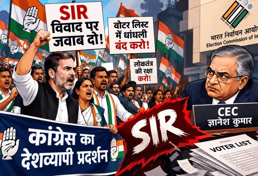 SIR विवाद पर सड़कों पर संग्राम! कांग्रेस का देशव्यापी प्रदर्शन, CEC ज्ञानेश कुमार के खिलाफ आर-पार की लड़ाई