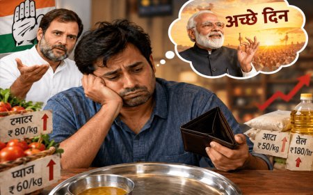थाली महंगी, जेब खाली… फिर किसके आए ‘अच्छे दिन’?  महंगाई पर कांग्रेस का मोदी सरकार से सवाल  प्याज, लहसुन से लेकर अदरक और नींबू तक की कीमतों में उछाल ; जयराम रमेश बोले—‘अब प्रधानमंत्री के लिए झोला उठाने का वक्त आ गया है।’