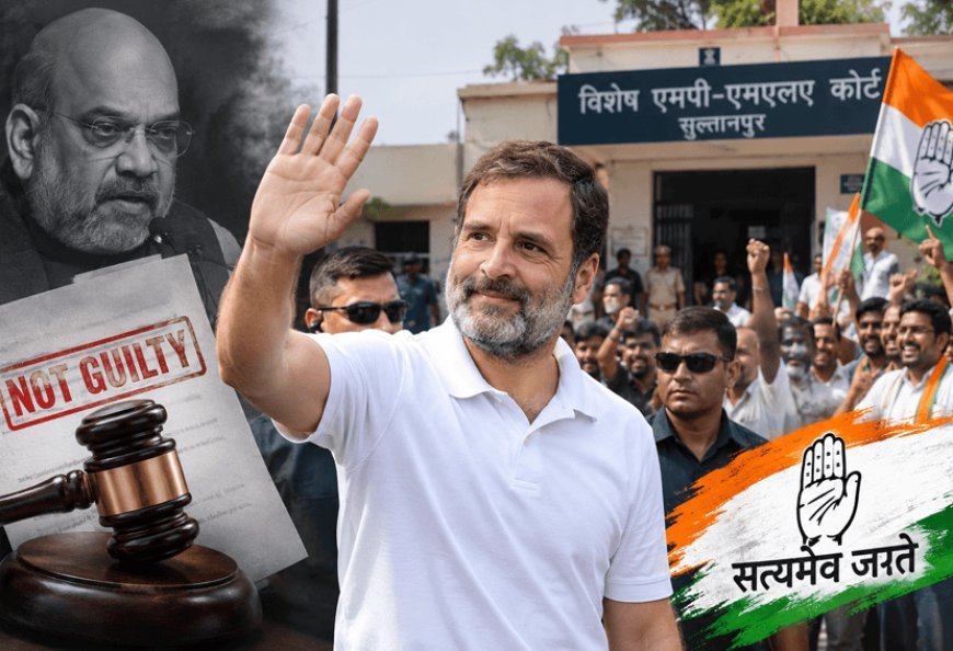 राहुल गांधी को मानहानि केस में बड़ी राहत, 8 साल बाद कोर्ट ने किया बरी; कांग्रेस ने कहा—‘सत्यमेव जयते’